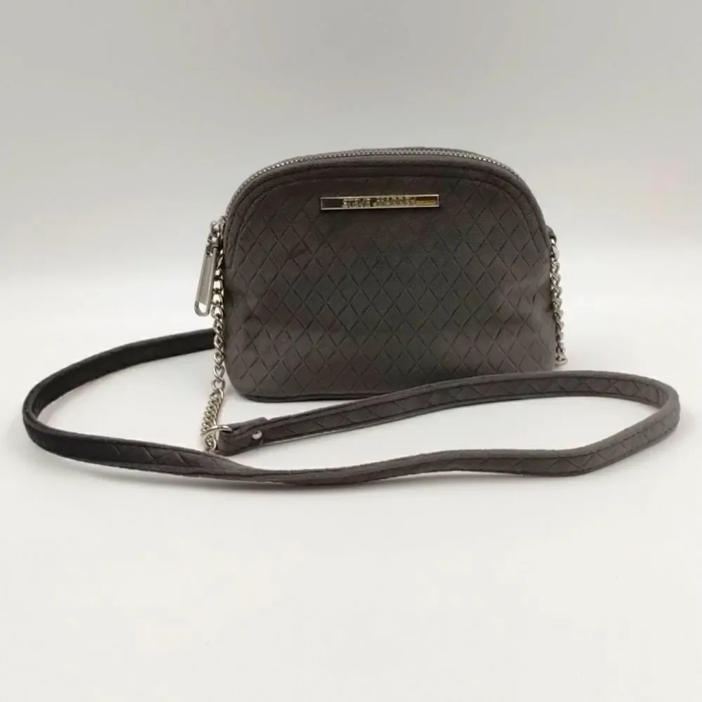 Steve Madden Crossbody bag chain strap gray purse zip around around small